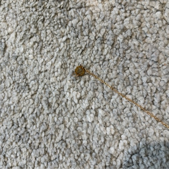 Gold Color Mary Letter Necklace 18 inch - Picture 2 of 9